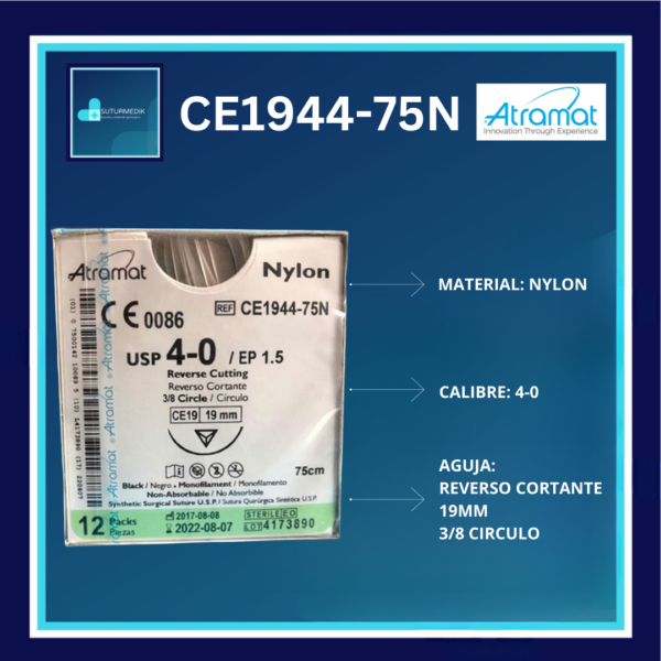 NYLON 4-0 CE1944 ATRAMAT C/12