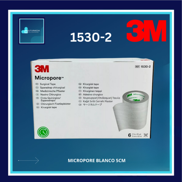 MICROPORE BLANCO 5CM  1530-2  C/6 ROLLOS