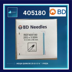 AGUJA QUINCKE 25G X 90MM - 405180 1 PIEZA