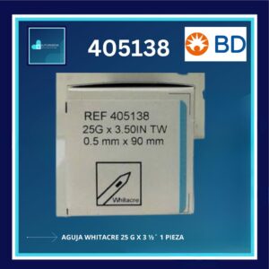 AGUJA WHITACRE 25G X 90MM - 405138 1 PIEZA