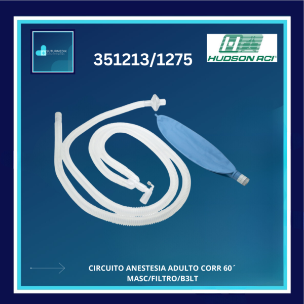351213/1275	CIRCUITO ANESTESIA ADULTO CORR 60´ MASC/FILTRO/B3LT