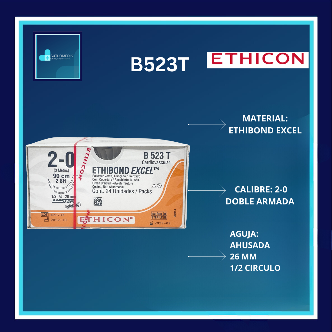 ETHIBOND EXCEL 2-0 B523T DOCENA ETHICON