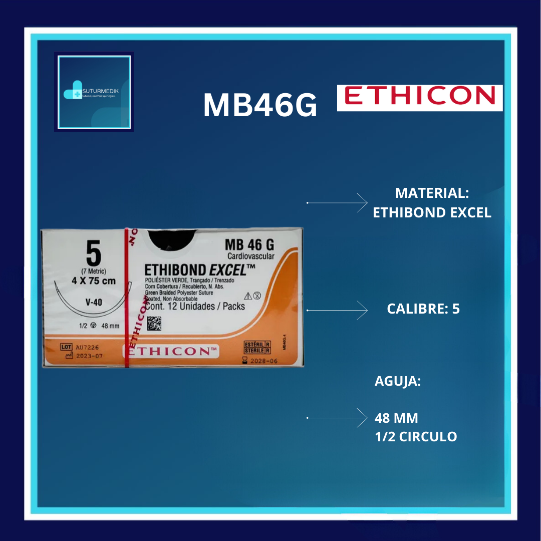 ETHIBOND EXCEL 5 MB46G DOCENA ETHICON