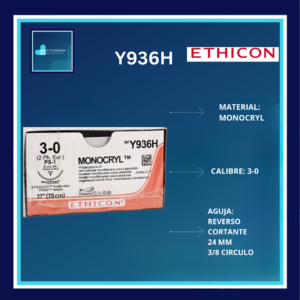 MONOCRYL 3-0 Y936H DOCENA ETHICON