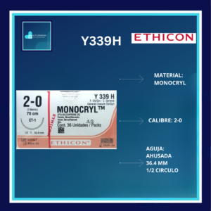 MONOCRYL 2-0 Y339H DOCENA ETHICON