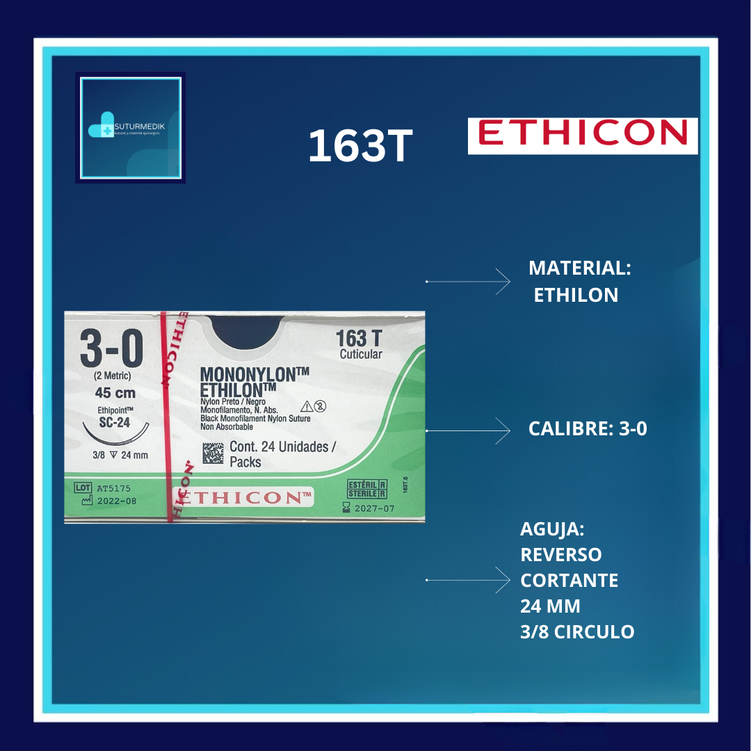 ETHILON 3-0 163T DOCENA ETHICON