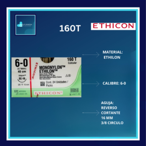 ETHILON 6-0 160T DOCENA ETHICON