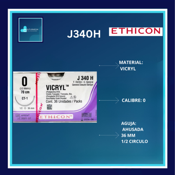 VICRYL 0 J340H DOCENA ETHICON