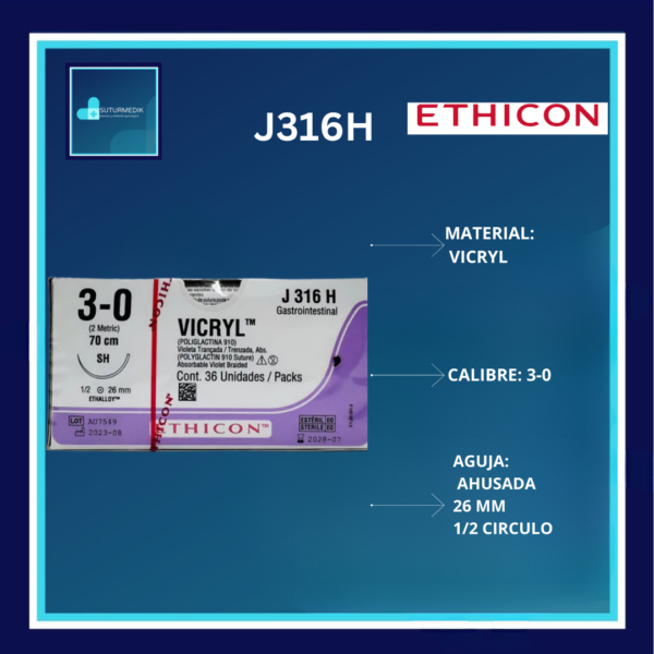 VICRYL 3-0 J316H DOCENA ETHICON