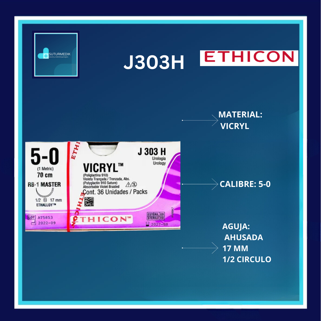 VICRYL 5-0 J303H DOCENA ETHICON