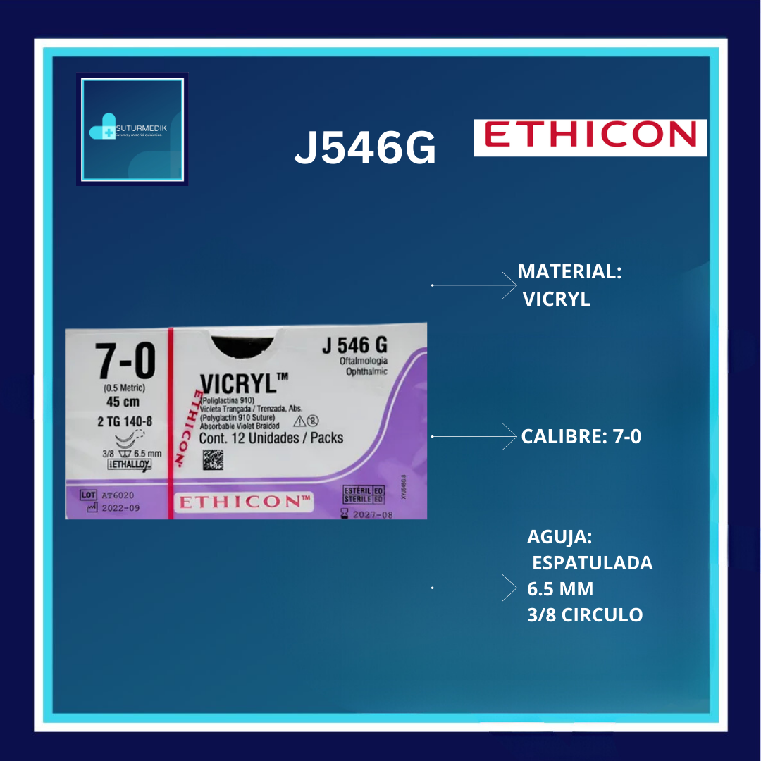 VICRYL 7-0 J546G DOCENA ETHICON